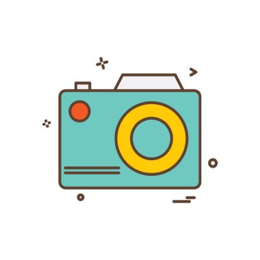 Kamera simgesi tasarım vektörü