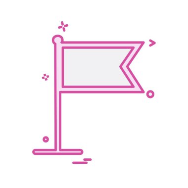 Bayrak simgesi tasarım vektörü