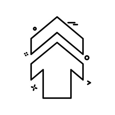 Yukarı ok simgesi tasarım vektörü