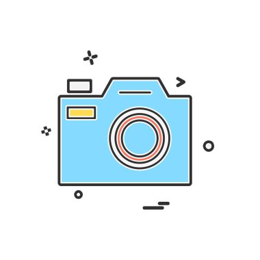 Kamera simgesi tasarım vektörü