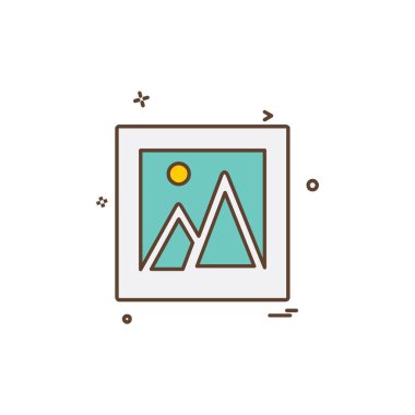 Resim simge tasarlamak vektör