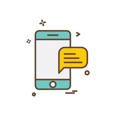 Mobil simge tasarım vektörü