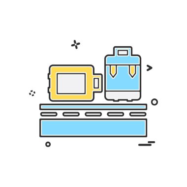 Bagaj simge tasarlamak vektör