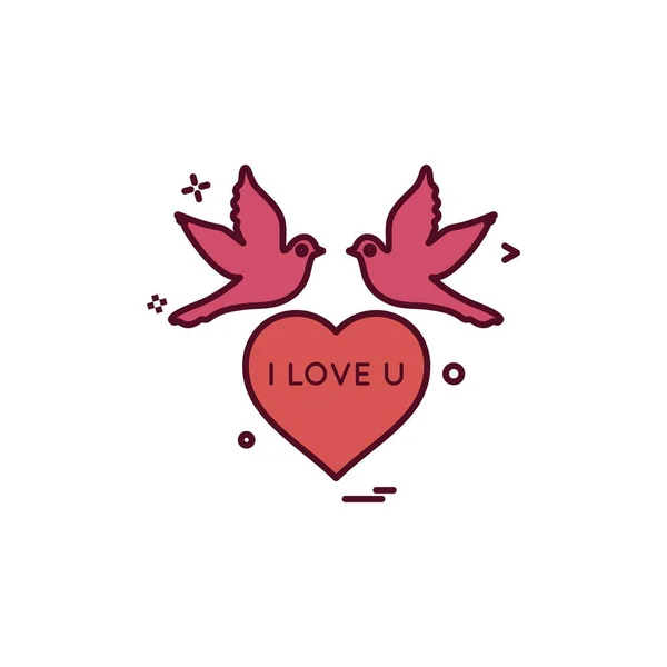 Diseño Iconos Corazón Ilustración Vectorial Para San Valentín — Vector de stock