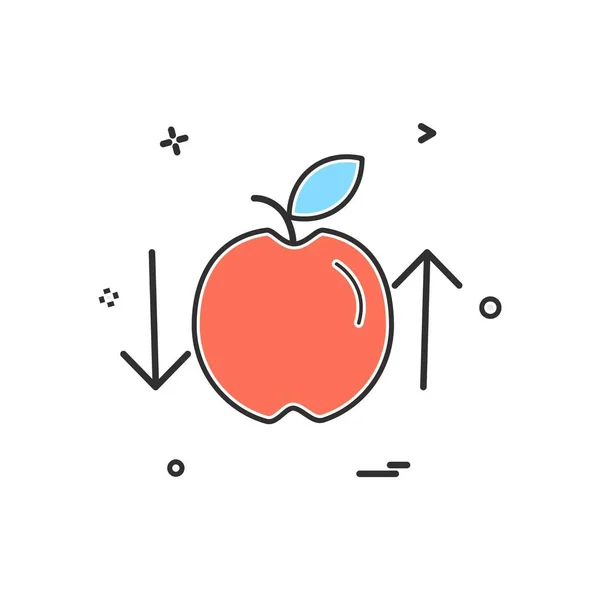 Apple Icono Diseño Vector — Vector de stock