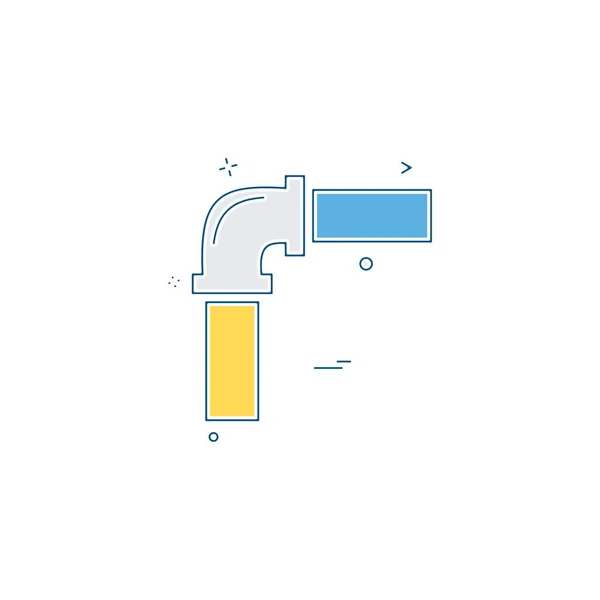Ícone Tubulação Água Ilustração Vetorial Colorida — Vetor de Stock