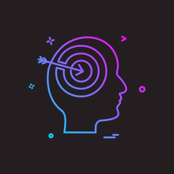 Mind Icon Design Vektor Illustration — Stockvektor