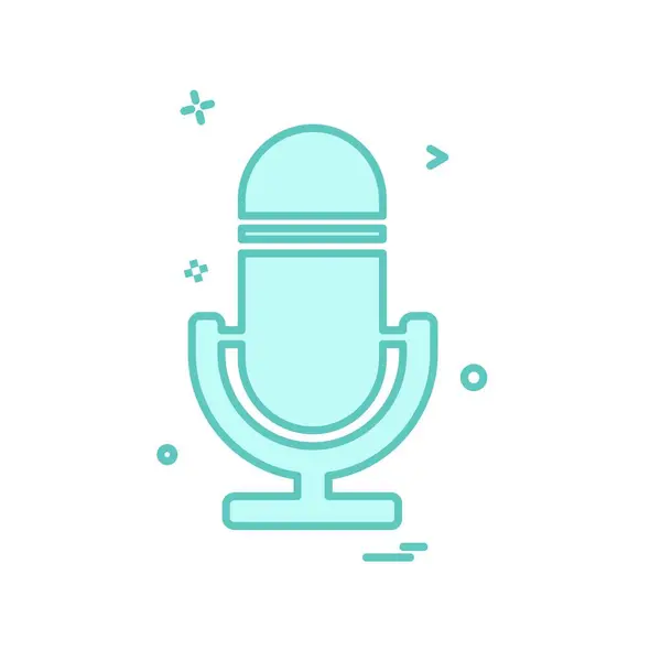 Mic Icon Design Vektor — Stockvektor