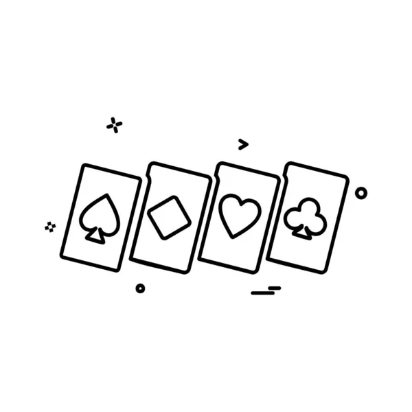 Poker Ikon Design Vektor — Stock vektor