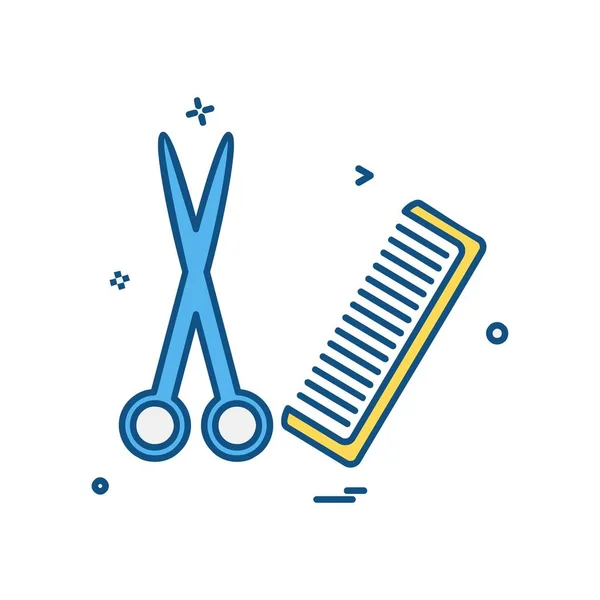 Comb Icon Design Vector — Stock Vector