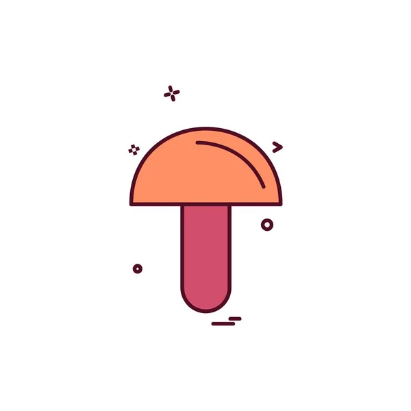 Mushroom Icon Design Vector — Stock Vector