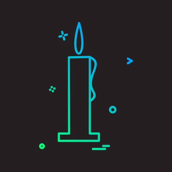 Candle Icon Design Vector — Stock Vector