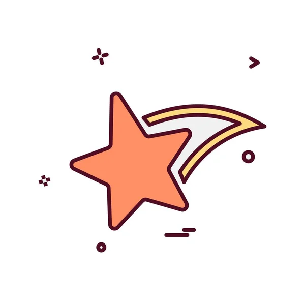白い背景の上の星のフラット シンプルなアイコン — ストックベクタ