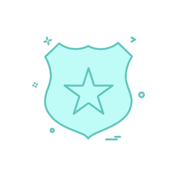 Badge Ster Pictogram Vector Ontwerp — Stockvector