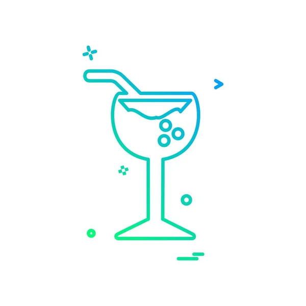 Drink Pictogram Ontwerp Kleurrijke Vectorillustratie — Stockvector