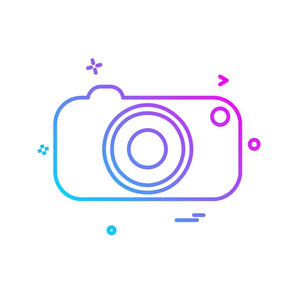 Camera Icon Design Vector — Stock Vector