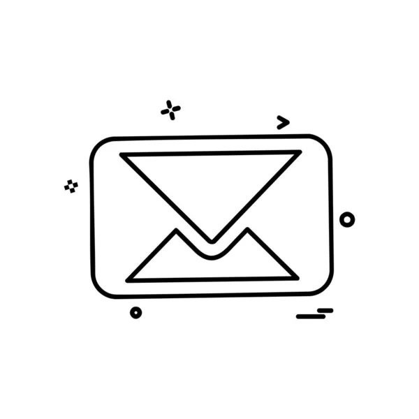 Icône Message Illustration Vectorielle — Image vectorielle