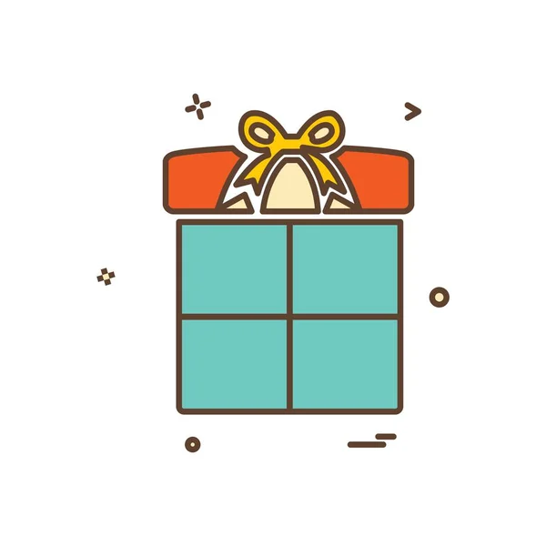 Geschenkbox Symbol Design Vektor Illustration — Stockvektor