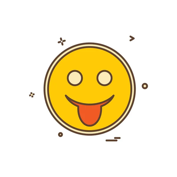 Design Ícone Emoji Feliz Ilustração Vetorial Colorida — Vetor de Stock