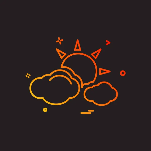 Diseño Icono Sol Ilustración Vectorial Colorido — Vector de stock