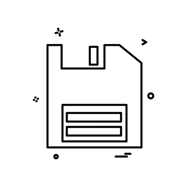 Vettore Progettazione Icona Floppy — Vettoriale Stock