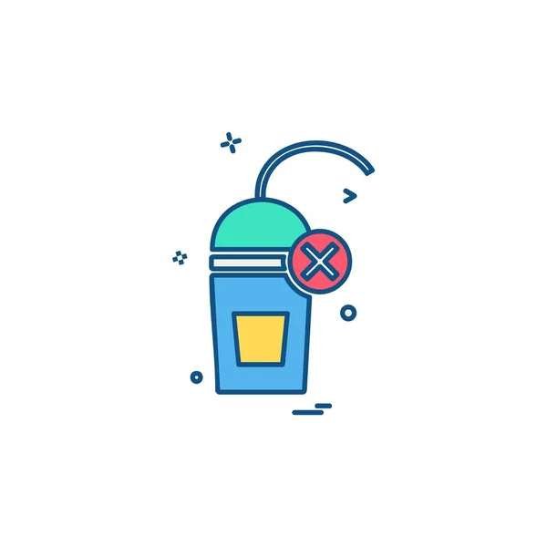 Drink Icon Design Bunte Vektorillustration — Stockvektor