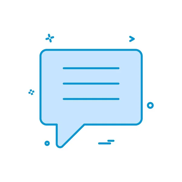 Chat Talk Bubble Icon Vector Design — Stock Vector