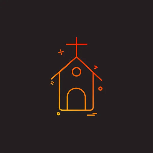 Church Icon Design Vector — Stock Vector