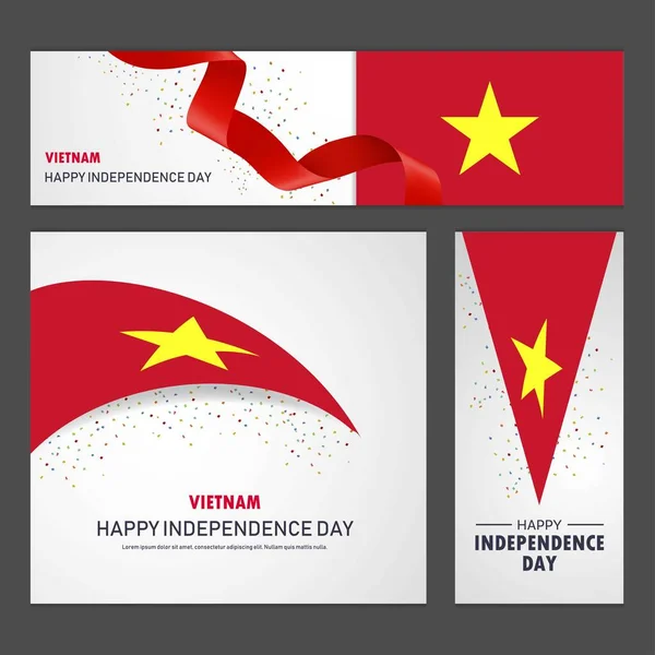 Днем Независимости Вьетнама Знамя Фон — стоковый вектор