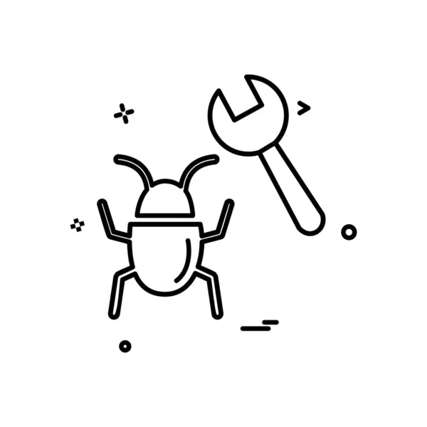 Vettore Progettazione Icona Bug — Vettoriale Stock