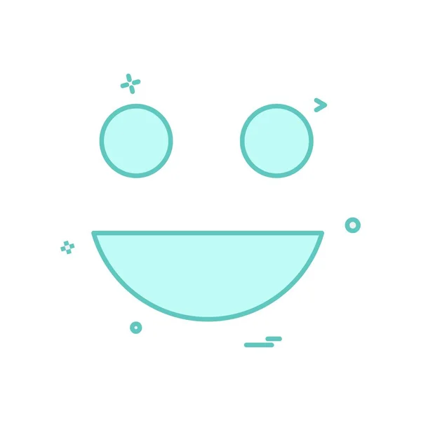 Design Icona Emoji Felice Illustrazione Vettoriale Colorata — Vettoriale Stock