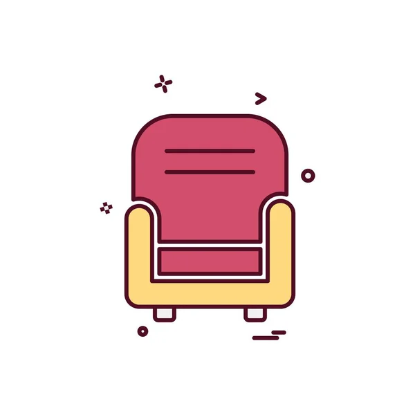 Muebles Icono Diseño Vector — Vector de stock