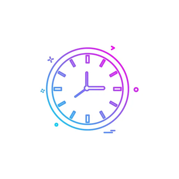 Relógio Ícone Vetor Design —  Vetores de Stock