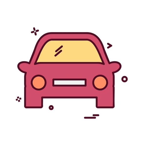 Auto Flache Symbol Vektor Illustration — Stockvektor