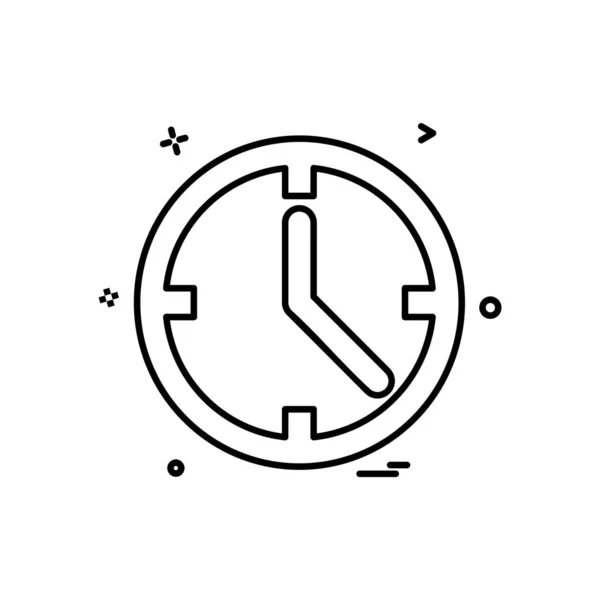 Clock Icon Design Vector — Stock Vector