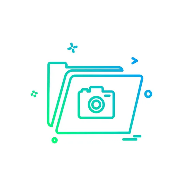 Ordner Icon Design Vektor Illustration — Stockvektor