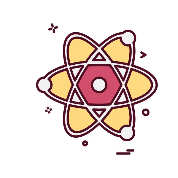 Icono Nuclear Diseño Vector Ilustración — Vector de stock