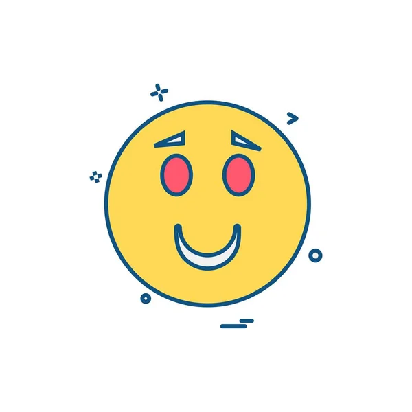 Emoji Ikon Design Färgglada Vektorillustration — Stock vektor