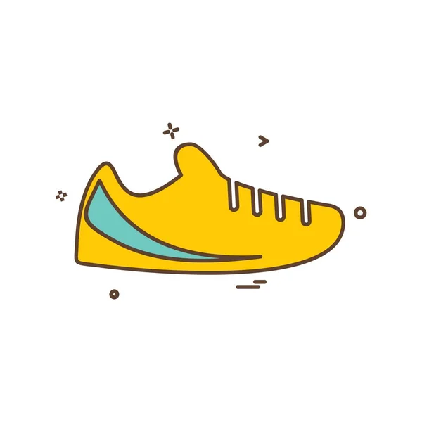 Shoes Icon Design Colorful Vector Illustration — Stock Vector