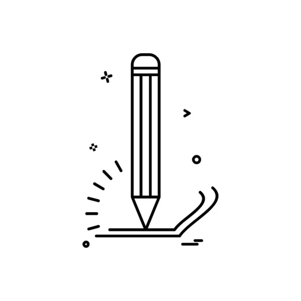 Ceruza Ikonra Design Vektor Illusztráció — Stock Vector