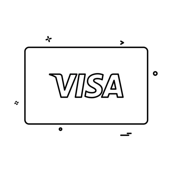 Вектор Дизайна Иконок Карты Visa — стоковый вектор