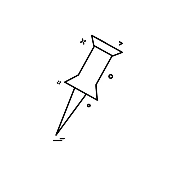 Stift Flache Symbol Vektor Abbildung — Stockvektor