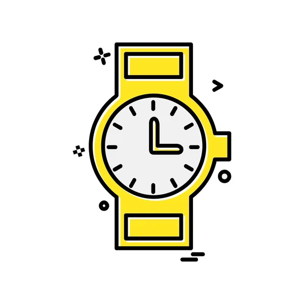 Watch Ikonra Design Színes Vektoros Illusztráció — Stock Vector