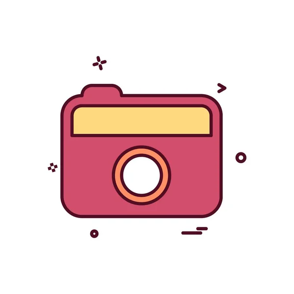 Camera Icon Design Vector — Stock Vector