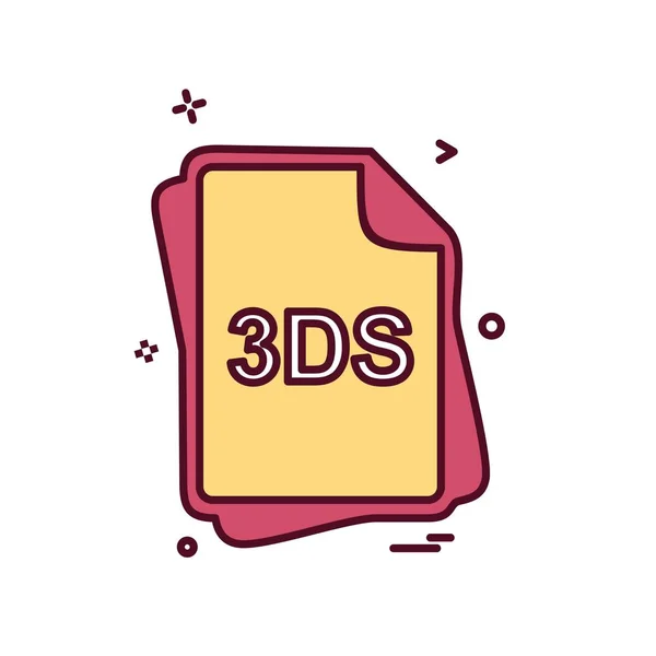 Vecteur Conception Type Fichier 3Ds Icône — Image vectorielle