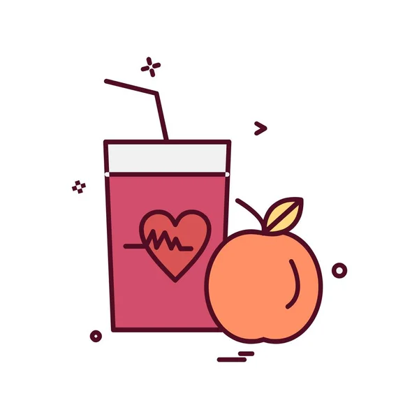 Drink Pictogram Ontwerp Kleurrijke Vectorillustratie — Stockvector