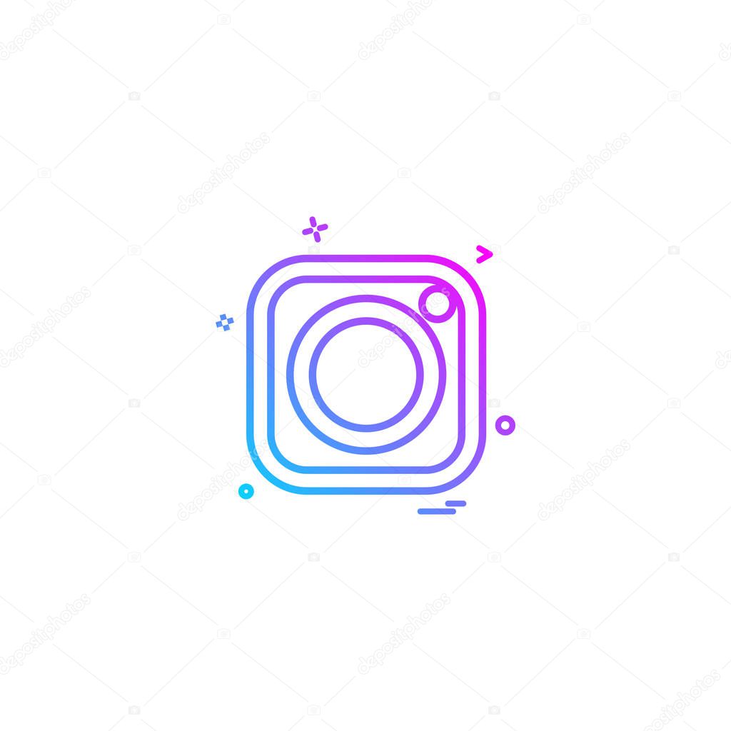 Instagram icon design vector 