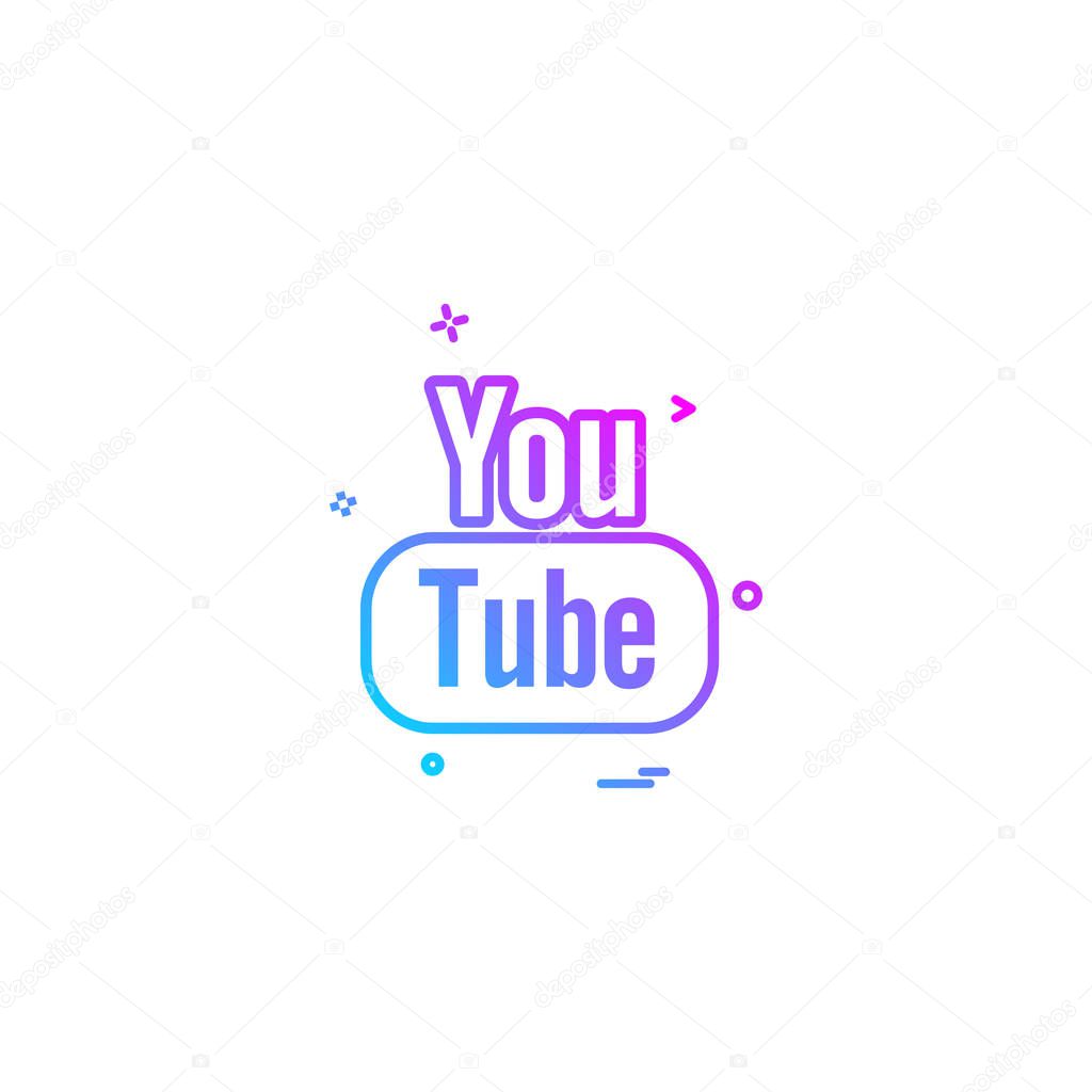 Tube icon design, colorful vector illustration
