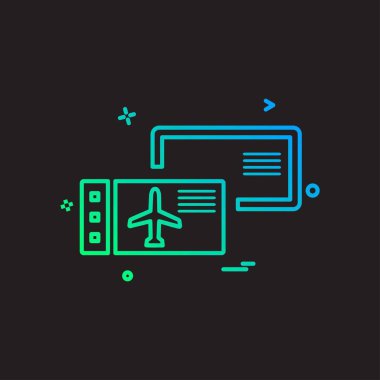 Seyahat simgesi tasarım vektörü