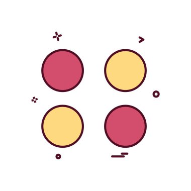 Menü simgesi tasarım, renkli vektör çizim